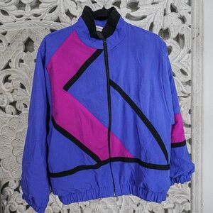 Vintage Decked Out Jacket – Bold Colorblock Design (Made in the USA)